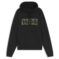 Суичър HUGO Necdysis 10273008 BLUE hoodie - Black (Black) суичър,мъжки,пуловери,hugo,necdysis,10273008,blue,hoodie,black,(black)