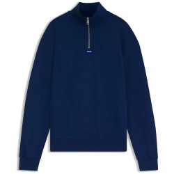 блуза,мъжки,пуловери,hugo,neeler,10249110,blue,half,zip,sweatshirt,blue,(navy)