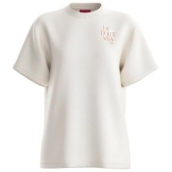 Тениска HUGO Vintage 25 10273257 RED short sleeve T-shirt - White (Open White) тениска,мъжки,тениски,дамски,тениски,hugo,vintage,25,10273257,red,short,sleeve,t,shirt,white,(open,white)