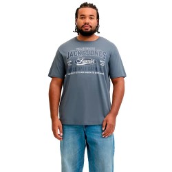 Тениска Jack & jones 12299533 Plus Size short sleeve T-shirt - Grey / Silver (Turbulence) тениска,мъжки,тениски,дамски,тениски,jack,&,jones,12299533,plus,size,short,sleeve,t,shirt,grey,silver,(turbulence)