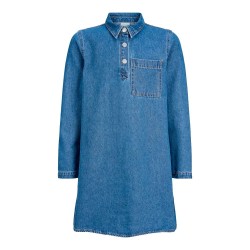 Рокля Jack & jones Amara Sille JJXX long sleeve short dress - Blue (Blue Denim) рокля,дамски,поли,и,рокли,jack,&,jones,amara,sille,jjxx,long,sleeve,short,dress,blue,(blue,denim)