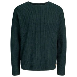 Блуза Jack & jones Blumason sweater - Green (Scarab / Detail Twist) блуза,мъжки,пуловери,дамски,пуловери,jack,&,jones,blumason,sweater,green,(scarab,detail,twist)