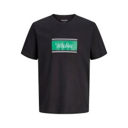 Тениска Jack & jones Buster Plus Size short sleeve T-shirt - Black (Black) тениска,мъжки,тениски,дамски,тениски,jack,&,jones,buster,plus,size,short,sleeve,t,shirt,black,(black)