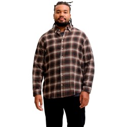 Риза с дълъг ръкав Jack & jones Field Plus Size long sleeve shirt - Brown (Black) риза,с,дълъг,ръкав,дамски,ризи,мъжки,ризи,jack,&,jones,field,plus,size,long,sleeve,shirt,brown,(black)