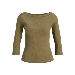 Тениска Jack & jones Fifi Str JJXX 3/4 sleeve T-shirt - Green (Burnt Olive) тениска,мъжки,тениски,дамски,тениски,jack,&,jones,fifi,str,jjxx,3,4,sleeve,t,shirt,green,(burnt,olive)