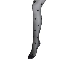 Jack & jones Ginny Heart JJXX tights - Black (Black / Pattern Hearts) дамски,чорапогащи,и,клинове,jack,&,jones,ginny,heart,jjxx,tights,black,(black,pattern,hearts)