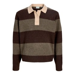 Jack & jones Ruby JJXX long sleeve polo - Brown (Seal Brown) дамски,блузи,с,яка,мъжки,блузи,с,яка,jack,&,jones,ruby,jjxx,long,sleeve,polo,brown,(seal,brown)