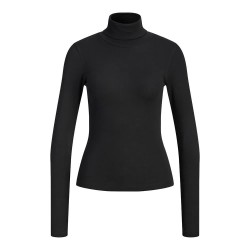 Тениска Jack & jones Star JJXX long sleeve high neck T-shirt - Black (Black) тениска,мъжки,тениски,дамски,тениски,jack,&,jones,star,jjxx,long,sleeve,high,neck,t,shirt,black,(black)
