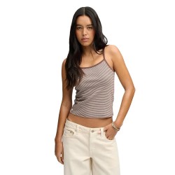Потник Superdry Athletics Essentials Stripe Cami NB Sleeveless Top - Beige (Chestnut Brown Stripe) потник,дамски,топове,superdry,athletics,essentials,stripe,cami,nb,sleeveless,top,beige,(chestnut,brown,stripe)