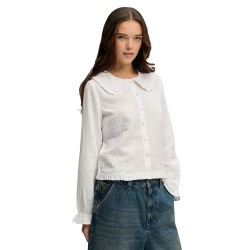 Тениска Superdry Collared long sleeve T-shirt - White (Optic) тениска,мъжки,тениски,дамски,тениски,superdry,collared,long,sleeve,t,shirt,white,(optic)