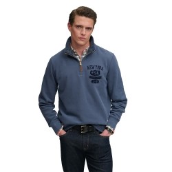 Блуза Superdry Tonal half zip sweatshirt - Blue (Lauren Navy) блуза,мъжки,пуловери,superdry,tonal,half,zip,sweatshirt,blue,(lauren,navy)