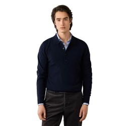 Hackett HM7000279 long sleeve polo - Blue (Old Navy) дамски,блузи,с,яка,мъжки,блузи,с,яка,hackett,hm7000279,long,sleeve,polo,blue,(old,navy)