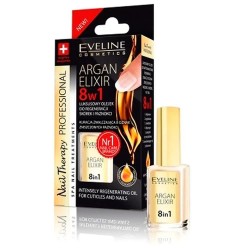 Eveline Argan Elixir 8In1 12ml nail oil - Yellow специфични,козметични,продукти,eveline,argan,elixir,8in1,12ml,nail,oil,yellow