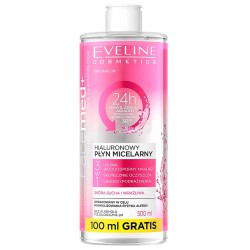 козметика,за,почистване,eveline,facemed+,hyaluronic,400ml,micellar,water,clear