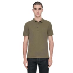 Allsaints Reform short sleeve polo - Green (Wild Green) дамски,блузи,с,яка,мъжки,блузи,с,яка,allsaints,reform,short,sleeve,polo,green,(wild,green)