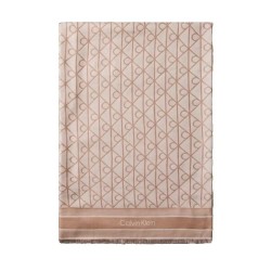 Calvin klein Emblem Aop Jacquard handkerchief - Beige (Desert Taupe) ръкавици,шапки,и,шалове,calvin,klein,emblem,aop,jacquard,handkerchief,beige,(desert,taupe)