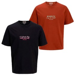 Jack & jones Basic short sleeve polo 2 units - Orange / Black (Arabian Spice Black) дамски,блузи,с,яка,мъжки,блузи,с,яка,jack,&,jones,basic,short,sleeve,polo,2,units,orange,black,(arabian,spice,black)