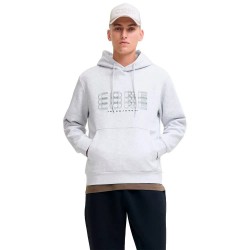 Суичър Jack & jones Fusion Branding hoodie - White (White Melange) суичър,мъжки,пуловери,jack,&,jones,fusion,branding,hoodie,white,(white,melange)