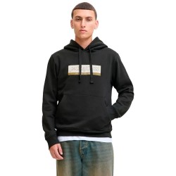 Суичър Jack & jones Inwood Block Branding hoodie - Black (Black) суичър,мъжки,пуловери,jack,&,jones,inwood,block,branding,hoodie,black,(black)