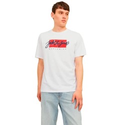 Тениска Jack & jones Tiley short sleeve T-shirt - White (White) тениска,мъжки,тениски,дамски,тениски,jack,&,jones,tiley,short,sleeve,t,shirt,white,(white)