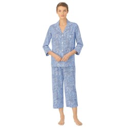 пижама,дамски,пижами,lauren,bingham,long,sleeve,pyjama,blue,(blue)