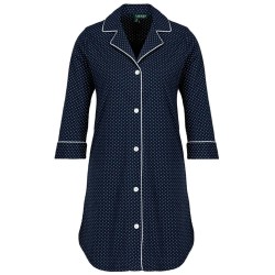 дамски,пижами,lauren,3,4,sleeve,nightgown,blue,(navy)
