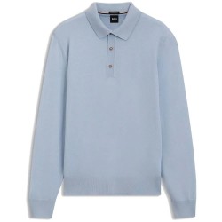 Блуза BOSS Lancione 10280691 sweater - Blue (Open Blue) блуза,мъжки,пуловери,дамски,пуловери,boss,lancione,10280691,sweater,blue,(open,blue)