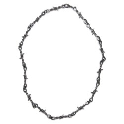 Urban classics Barbed Wire necklace - Silver (Gunmetal) бижутерия,urban,classics,barbed,wire,necklace,silver,(gunmetal)