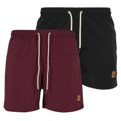 Бански гащета Urban classics TB1026A swimming shorts 2 units - Black / Purple (Cherry / Black / Black) бански,гащета,мъжки,бански,костюми,urban,classics,tb1026a,swimming,shorts,2,units,black,purple,(cherry,black,black)