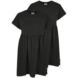 Рокля Urban classics TB5040A short sleeve dress 2 units - Black (Black / Black) рокля,дамски,поли,и,рокли,urban,classics,tb5040a,short,sleeve,dress,2,units,black,(black,black)