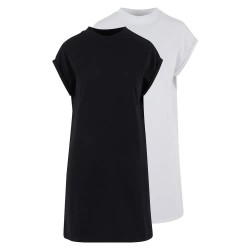 Рокля Urban classics TB7754A short sleeve dress 2 units - White / Black (Black / White) рокля,дамски,поли,и,рокли,urban,classics,tb7754a,short,sleeve,dress,2,units,white,black,(black,white)