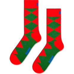 Чорапи Happy socks Argyle crew socks - Green / Red (Green / Red) чорапи,мъжки,чорапи,дамски,чорапи,happy,socks,argyle,crew,socks,green,red,(green,red)