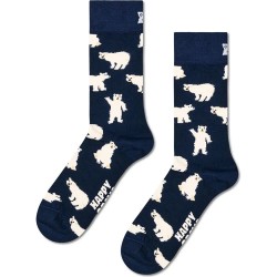 Чорапи Happy socks Bear crew socks - Black (Black / White) чорапи,мъжки,чорапи,дамски,чорапи,happy,socks,bear,crew,socks,black,(black,white)
