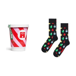 Чорапи Happy socks Hot Chocolate Gift Set crew socks - Black (Multicolor) чорапи,мъжки,чорапи,дамски,чорапи,happy,socks,hot,chocolate,gift,set,crew,socks,black,(multicolor)