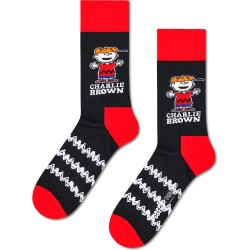 чорапи,мъжки,чорапи,дамски,чорапи,happy,socks,peanuts,charlie,brown,crew,socks,black,(multicolor)