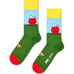 чорапи,мъжки,чорапи,дамски,чорапи,happy,socks,peanuts,garden,chill,crew,socks,green,(multicolor)