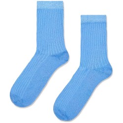 Чорапи Happy socks Soft Lurex Short crew socks - Blue (Light Blue) чорапи,мъжки,чорапи,дамски,чорапи,happy,socks,soft,lurex,short,crew,socks,blue,(light,blue)