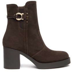 Nero giardini I617930D heel booties - Brown (Dark Brown) дамски,боти,мъжки,боти,nero,giardini,i617930d,heel,booties,brown,(dark,brown)