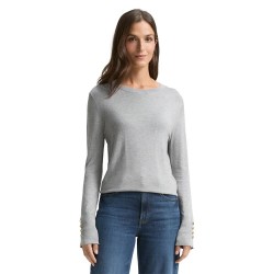 Блуза Tom tailor 1049125 sweater - Grey (Medium Silver Grey Melange) блуза,мъжки,пуловери,дамски,пуловери,tom,tailor,1049125,sweater,grey,(medium,silver,grey,melange)