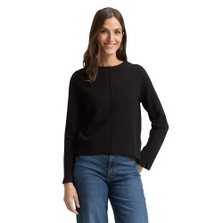 Блуза Tom tailor 1049163 sweatshirt - Black (Deep Black) блуза,дамски,блузи,tom,tailor,1049163,sweatshirt,black,(deep,black)