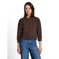 Блуза Tom tailor 1052367 sweater - Brown (Brown Black Leo Print) блуза,мъжки,пуловери,дамски,пуловери,tom,tailor,1052367,sweater,brown,(brown,black,leo,print)