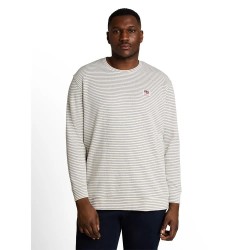 Тениска Tom tailor 1054235 long sleeve T-shirt - White (Offwhite Structured Stripe) тениска,мъжки,тениски,дамски,тениски,tom,tailor,1054235,long,sleeve,t,shirt,white,(offwhite,structured,stripe)