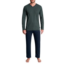 Пижама Tom tailor 4016567 long sleeve pyjama - Green (Green-Dark-Horizontal-Stripe) пижама,дамски,пижами,мъжки,пижами,tom,tailor,4016567,long,sleeve,pyjama,green,(green,dark,horizontal,stripe)