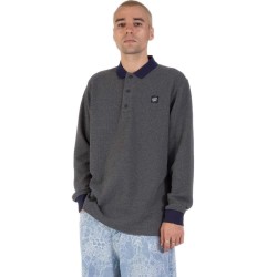 Santa cruz Theo Rugby long sleeve polo - Charcoal дамски,блузи,с,яка,мъжки,блузи,с,яка,santa,cruz,theo,rugby,long,sleeve,polo,charcoal