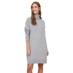 Рокля Vero moda Brilliant Roll Neck long sleeve short dress refurbished - Grey (Light Grey Melange) рокля,дамски,поли,и,рокли,vero,moda,brilliant,roll,neck,long,sleeve,short,dress,refurbished,grey,(light,grey,melange)