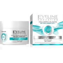 Eveline 3D Lift Collagen Anti-Wrinkle Day&Night 50ml facial cream - Clear специфични,козметични,продукти,eveline,3d,lift,collagen,anti,wrinkle,day&night,50ml,facial,cream,clear