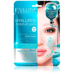 Eveline Ultra-Hydrating Hyaluronic Acid face mask - Clear специфични,козметични,продукти,eveline,ultra,hydrating,hyaluronic,acid,face,mask,clear