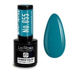 La rosa Hybrid Color No 055 Turquoise nail polish - Blue специфични,козметични,продукти,la,rosa,hybrid,color,no,055,turquoise,nail,polish,blue