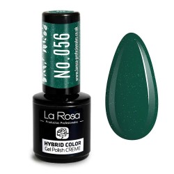 La rosa Hybrid Color No 056 Emerald With Glitter nail polish - Green специфични,козметични,продукти,la,rosa,hybrid,color,no,056,emerald,with,glitter,nail,polish,green