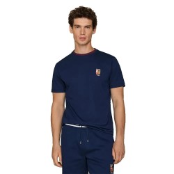 Тениска Hackett Heritage LRC Crest short sleeve T-shirt - Blue (Old Navy) тениска,мъжки,тениски,дамски,тениски,hackett,heritage,lrc,crest,short,sleeve,t,shirt,blue,(old,navy)